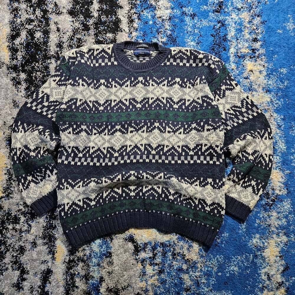 Vintage Abercrombie & Fitch The Big Sweater Fair Isle Knit